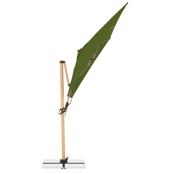 Doppler Pendelschirm ALU WOOD AX Ultra 220x300cm Kiwi Grün + Ständer